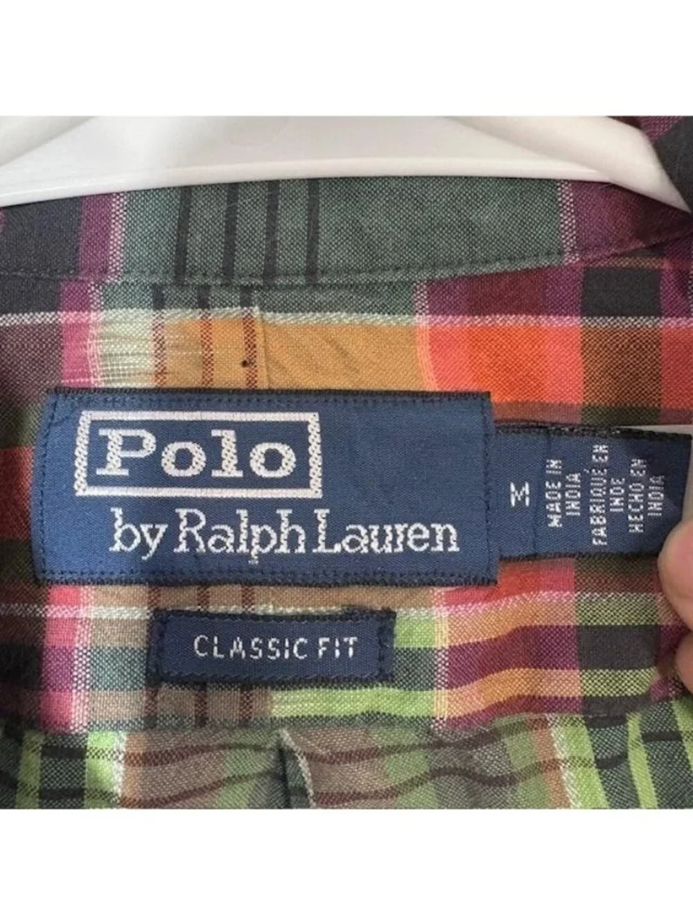 Polo Ralph Lauren Shirt Mens Medium Multicolor Plaid Long Sleeve Button Up